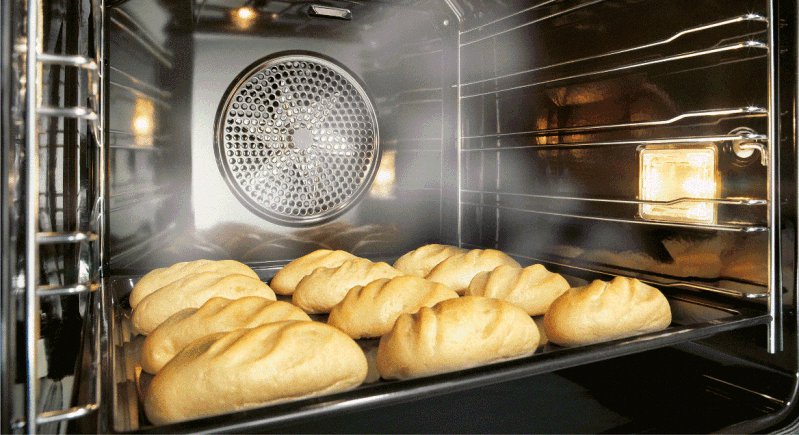 Función de convección en horno de gas.