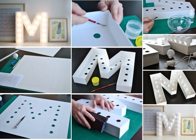 Lettres intérieures avec lampes de poche Lettres intérieures avec lampes de poche