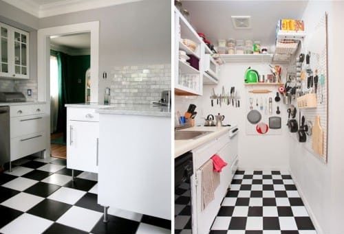 Checkerboard golvplattor