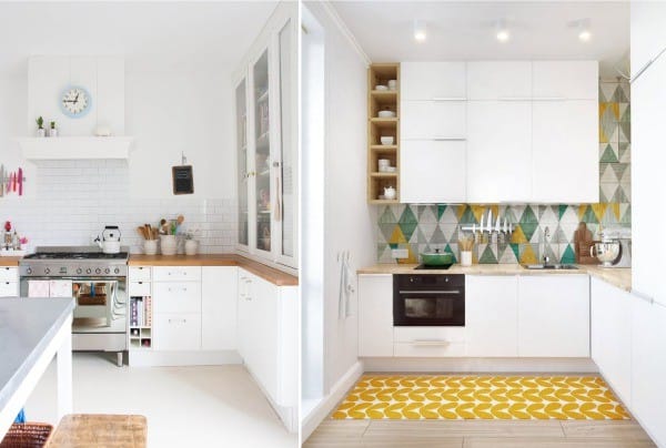 Cocina escandinava blanca