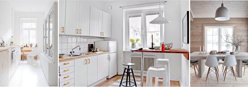 Las ventanas de la cocina sin cortinas.