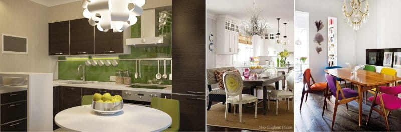 Cocina de color en estilo moderno.
