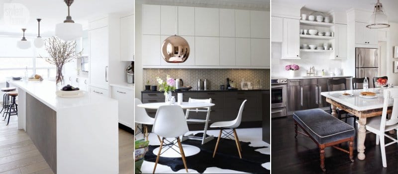 Cocina de color en estilo moderno.