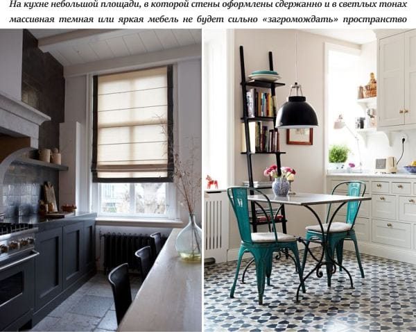 Mobili e pareti in una piccola cucina Mobili e pareti in una piccola cucina