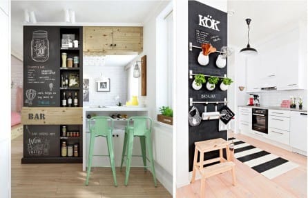Fondo de pantalla y tablas calcáreas en la cocina.