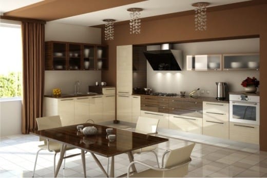 Moderno en el interior de la cocina.