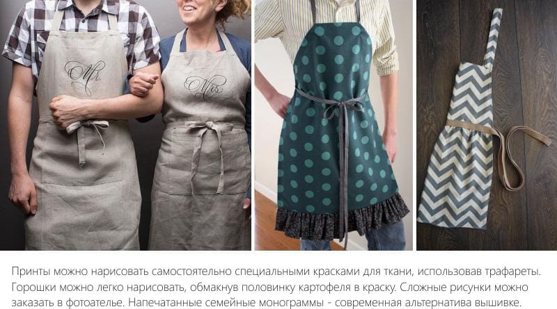 Печата върху престилката на жените