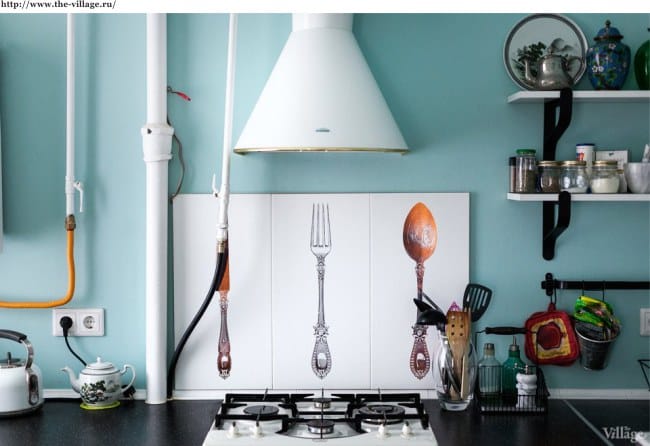 Petite cuisine design avec cuisinière à gaz Petite cuisine design avec cuisinière à gaz