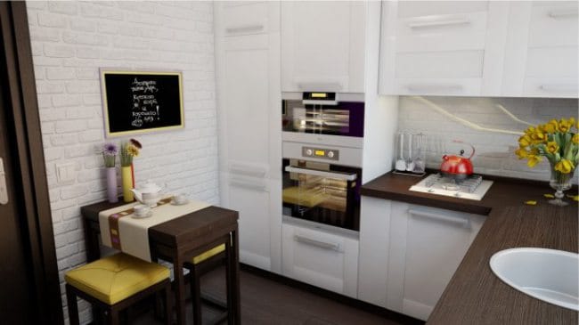 Petite cuisine de style scandinave - projet de design Petite cuisine de style scandinave - projet de design