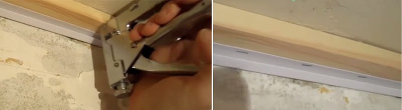 Instalando um teto suspenso - tiras de montagem