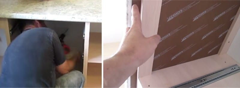 Arreglando la encimera a la cocina.