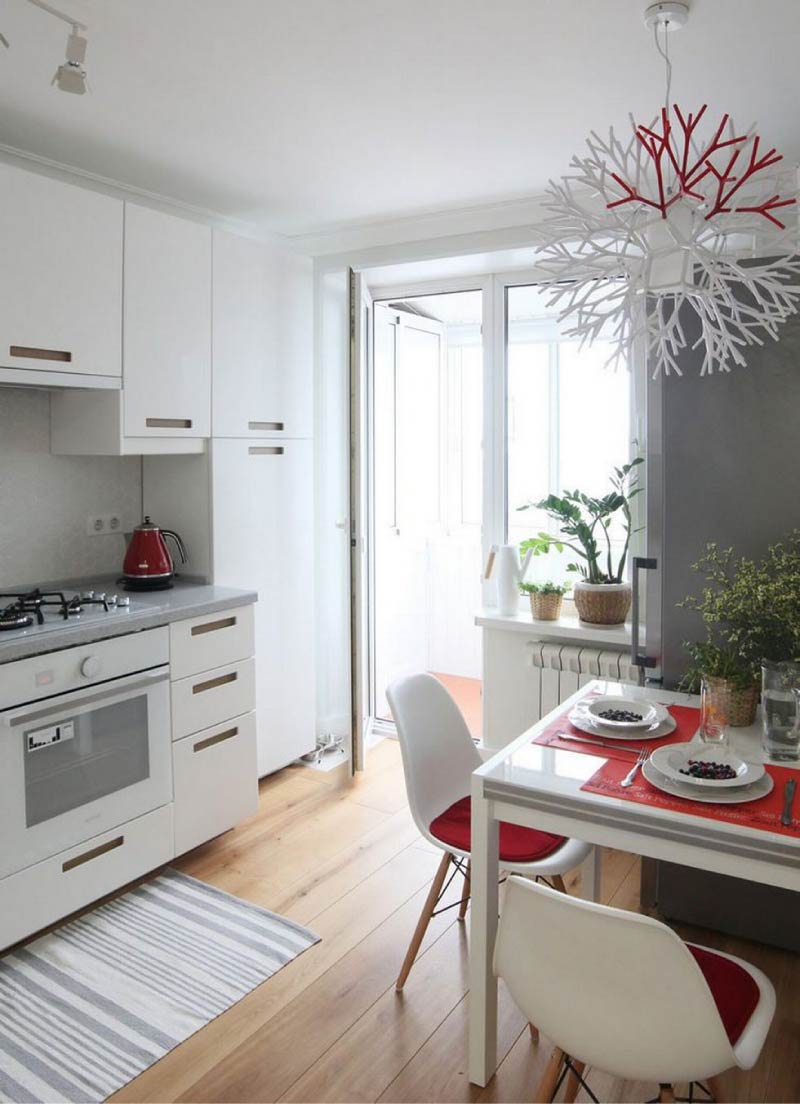 Witte keuken met grijs werkblad