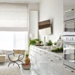 Ontwerp witte monochrome keuken