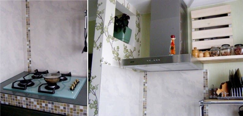 Cozinha com uma área de trabalho na janela da baía