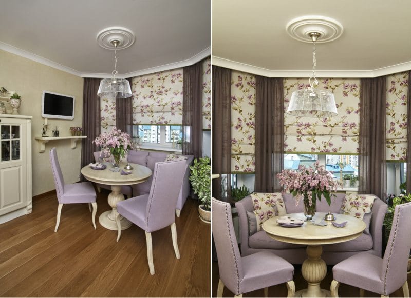 Sala de jantar na janela da baía