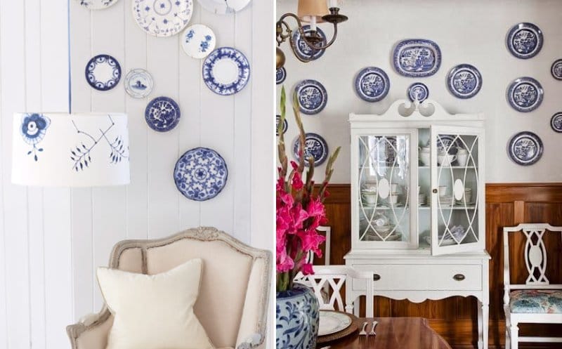 Китайски и Delftware плочи на стената