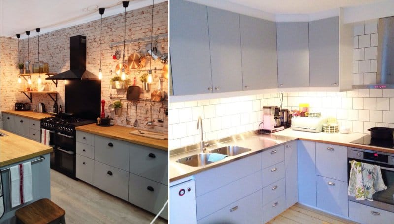 Graue Küchenhochzeits-Ikea-Methode