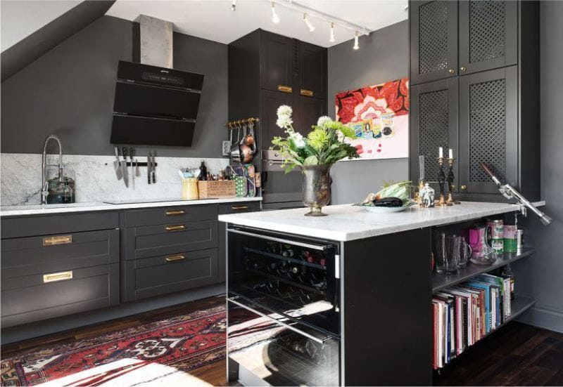 Kilim no interior da cozinha