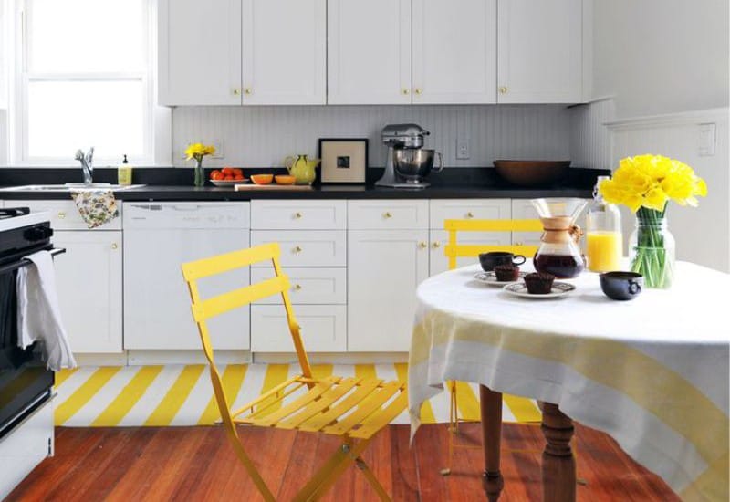 Tapete na área de trabalho da cozinha
