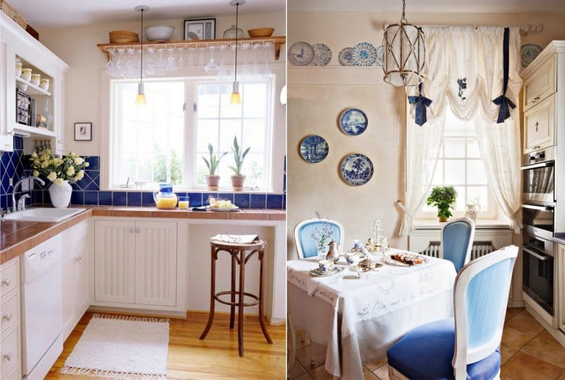 Blauwe accenten in het keukeninterieur