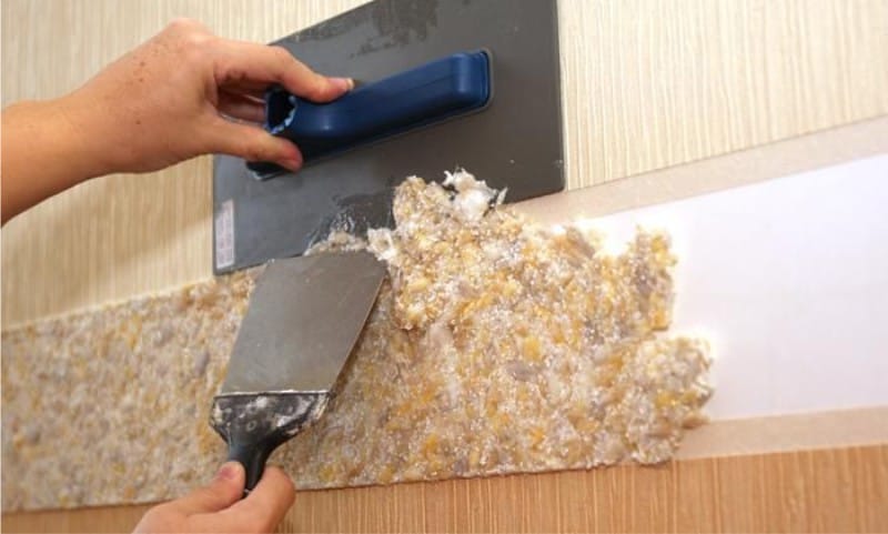 Flüssige Tapete in der Dekoration der Grenzen