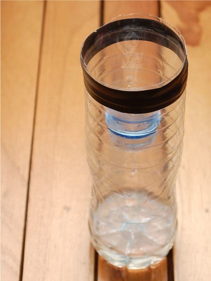 Plastflaske svart flyfelle
