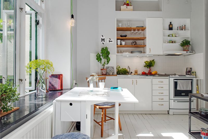 Spiseplass ved vinduet