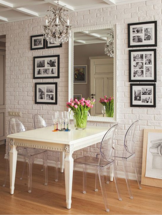 Il design dello specchio della sala da pranzo
