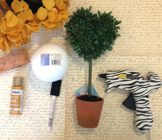 Materialer til fremstilling av topiary-hortensia