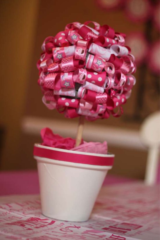 Satin Ribbon Topiary