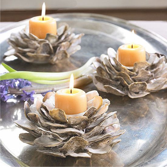 Shell blomst lysestage