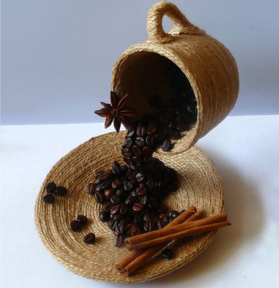 Flying kaffebønner krus