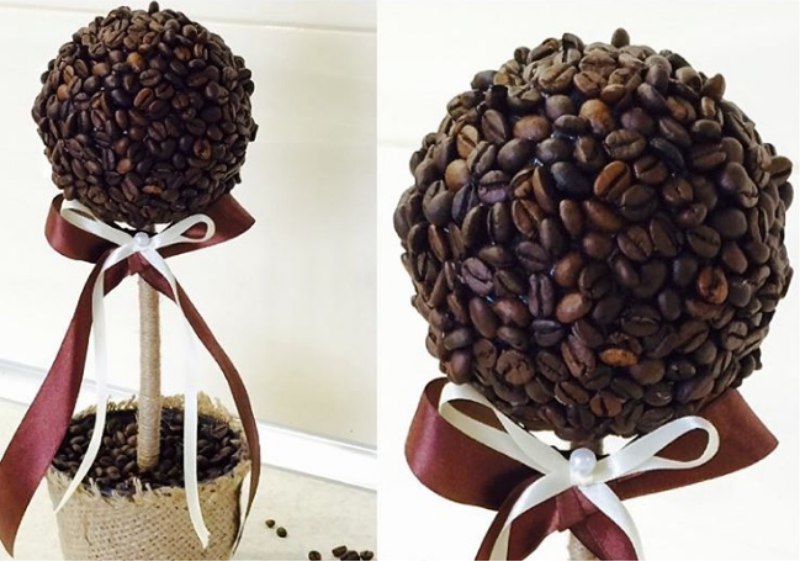 Coffee topiary - ferdig produkt