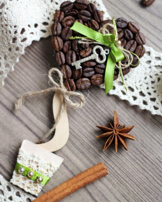 Kaffebønner valentinkort