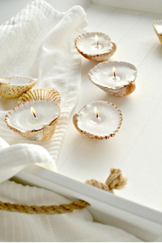 Seashell mini lys