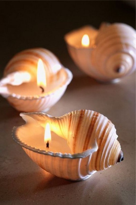 Seashell mini lys