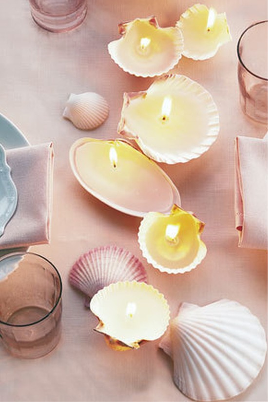 Seashell mini lys