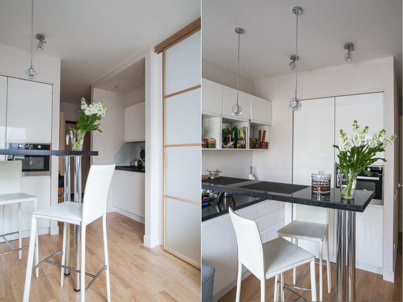 Tervezzen egy kis konyhát egy stúdió apartmanban
