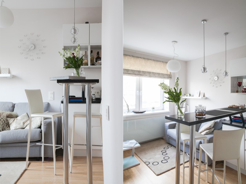 Tervezzen egy kis konyhát egy stúdió apartmanban