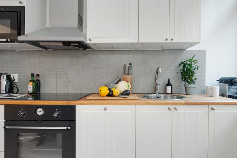 Layout di cucina a due file di 7,3 metri quadrati. m