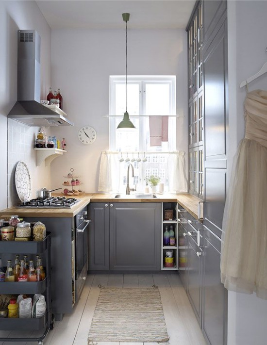 Cucina a forma di U.
