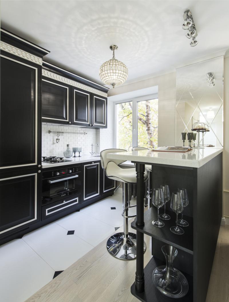 Art deco zwarte keuken