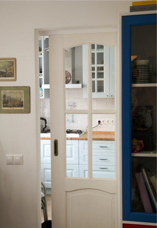 Cozinha com porta de correr