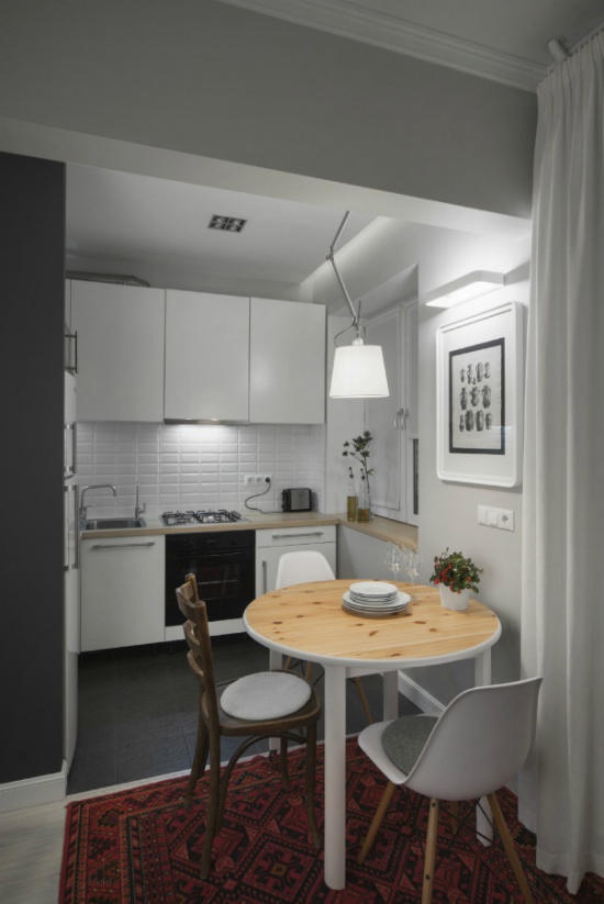 Cozinha moderna sala de estar em Khrushchev