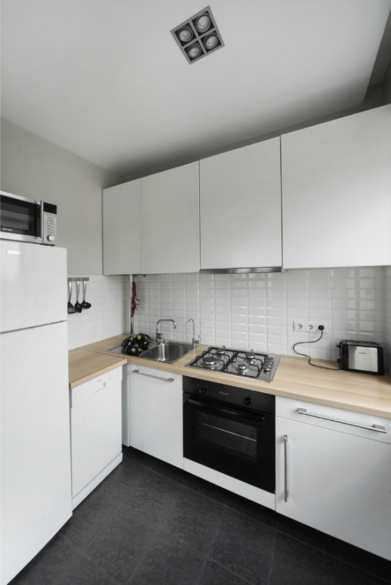 Cozinha moderna sala de estar em Khrushchev