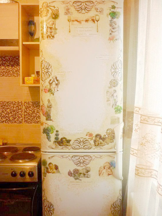 Kjøleskap decoupage