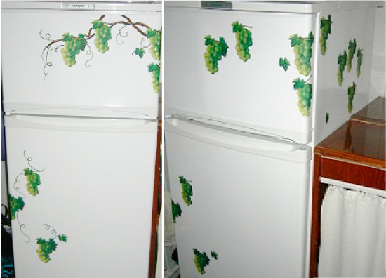 DIY decoupage kjøleskap