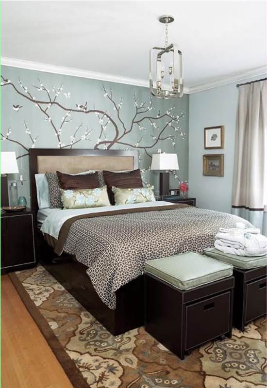Árbol en la pared del dormitorio
