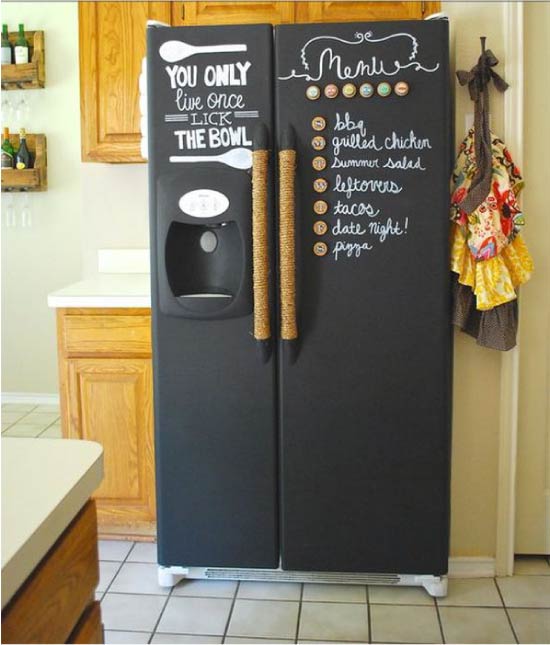 Pintura de pizarra de refrigerador de diseño