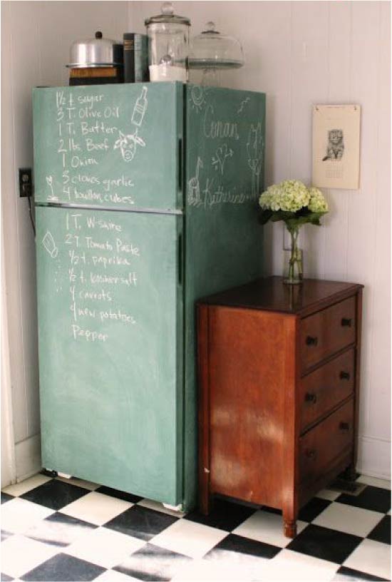 Pintura de pizarra de refrigerador de diseño